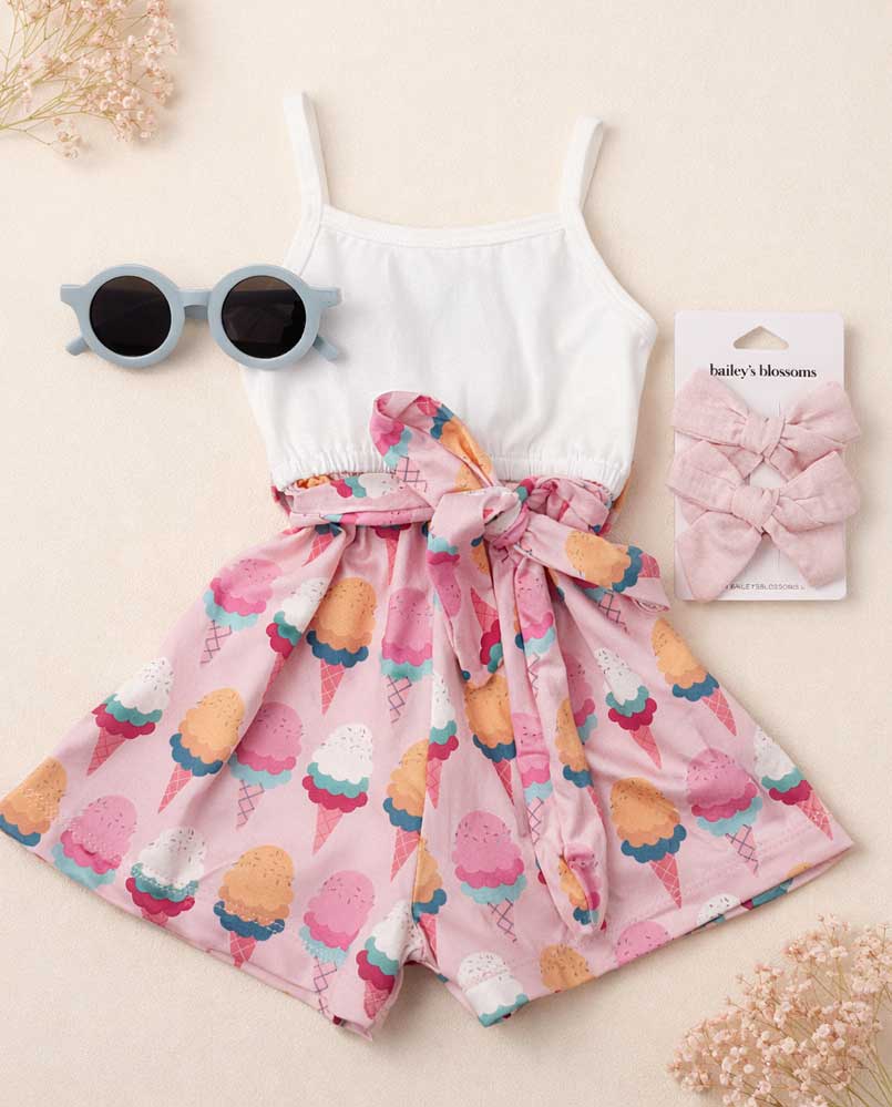 Betty Camisole Romper - Sunny Sundae