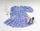 Three Little Tots Blue Printed Flared Dress, additional view