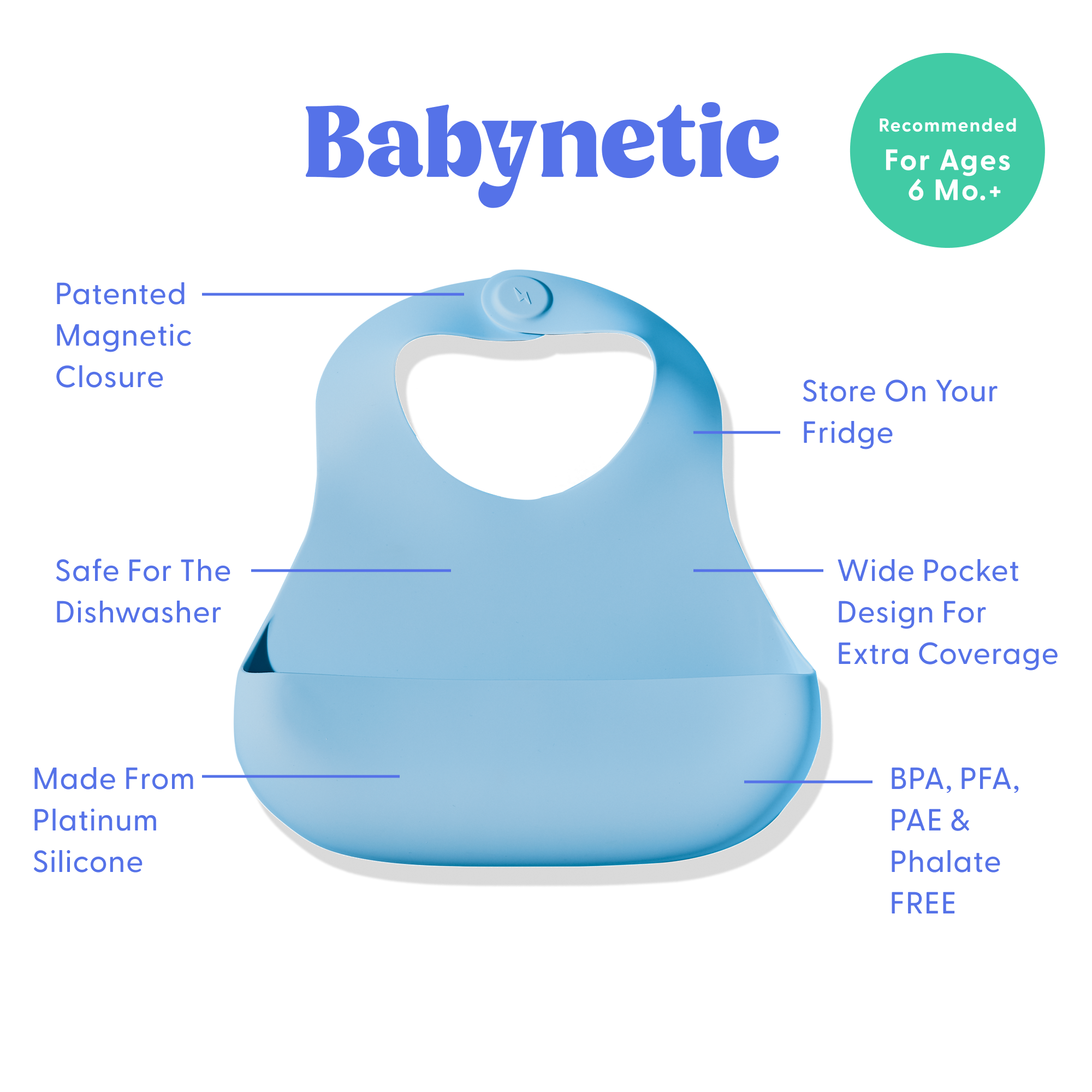 Magnetic Bib - Blueberry Burst