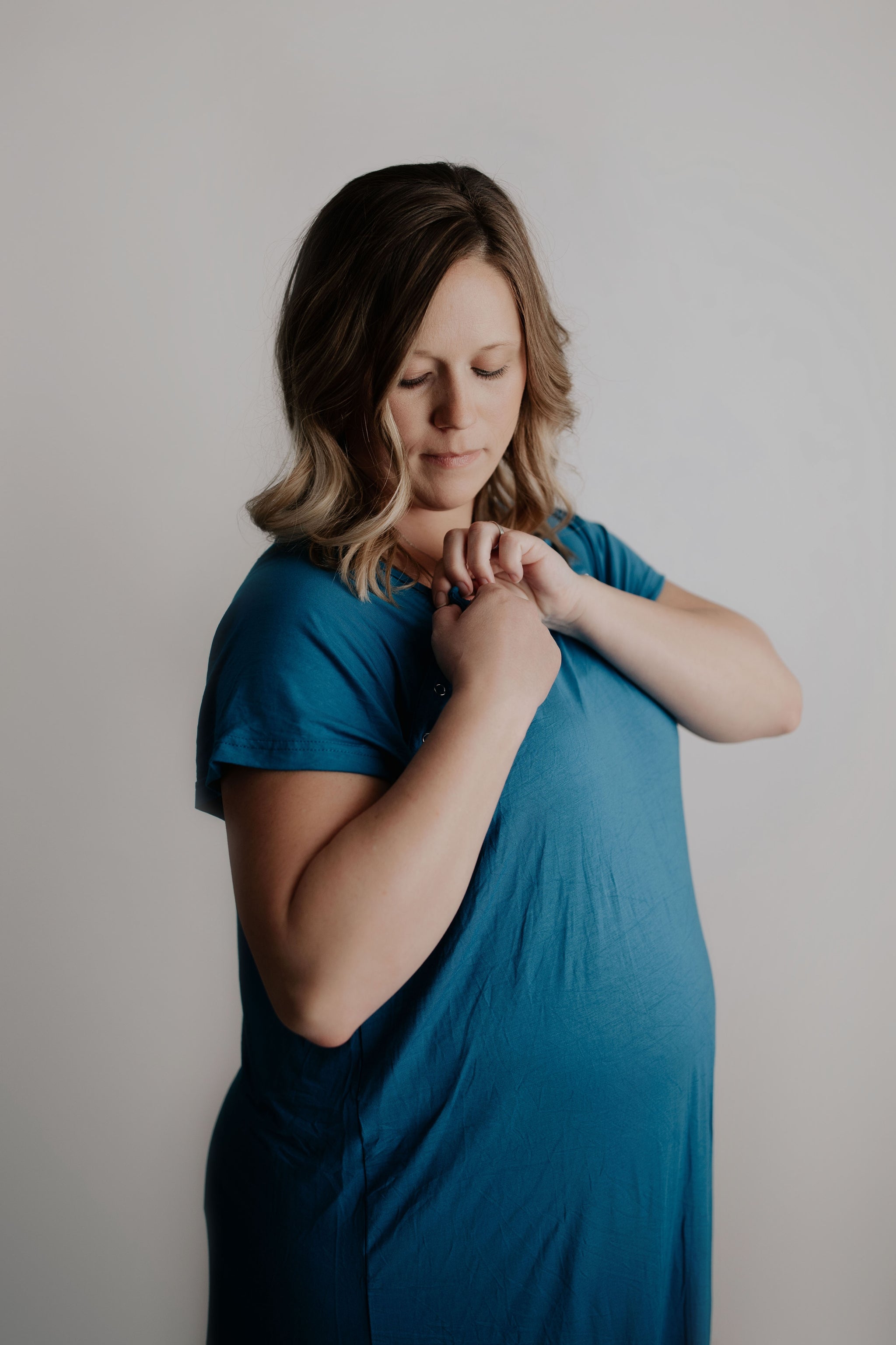 Breathable and comfortable labor gowns, ideal for pre and post-baby lounging and a great hospital gown alternative.