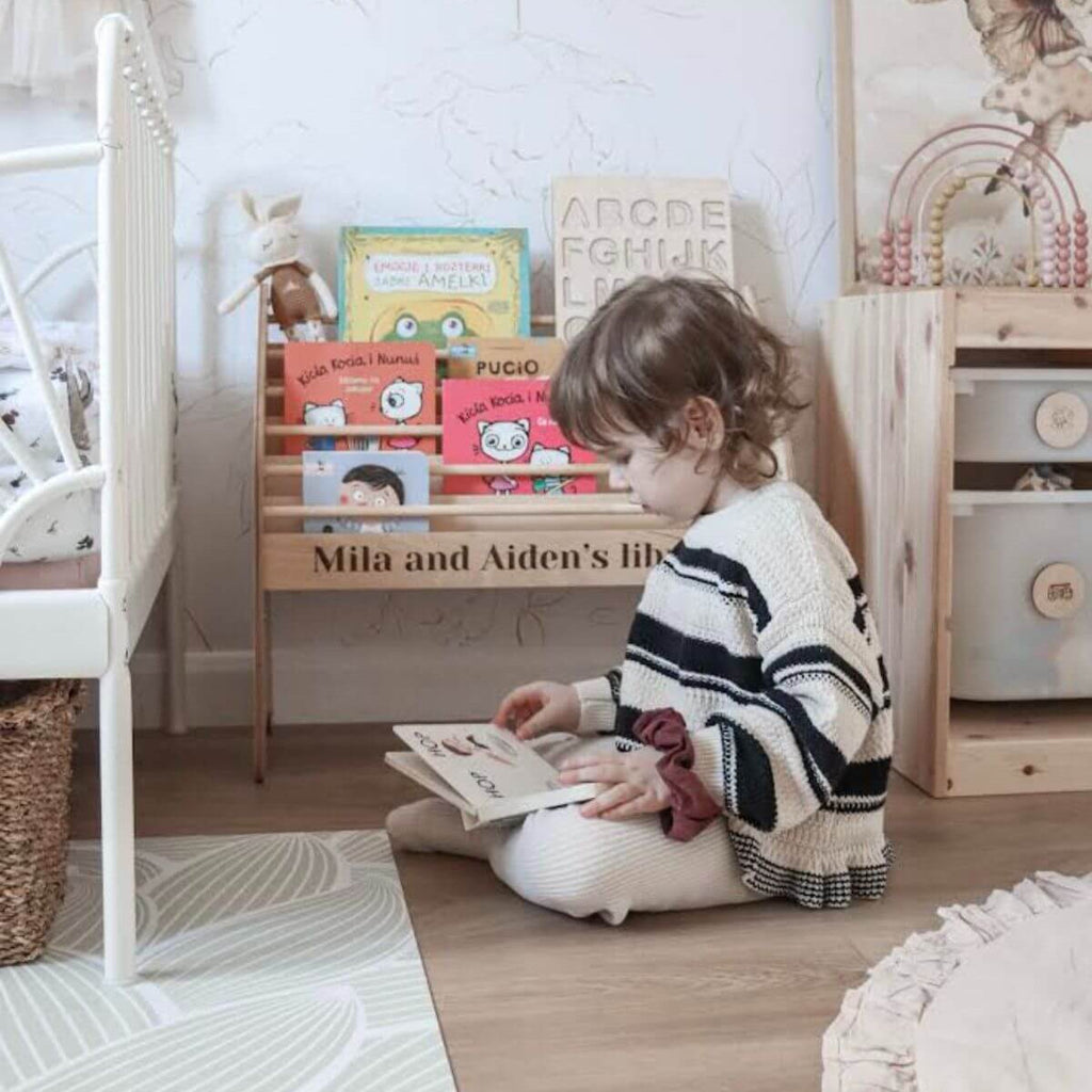 Wooden Montessori Bookshelf