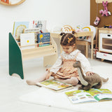 Wooden Montessori Bookshelf Pink