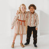 Three Little Tots Boys Stripe Shirt, alternate angle