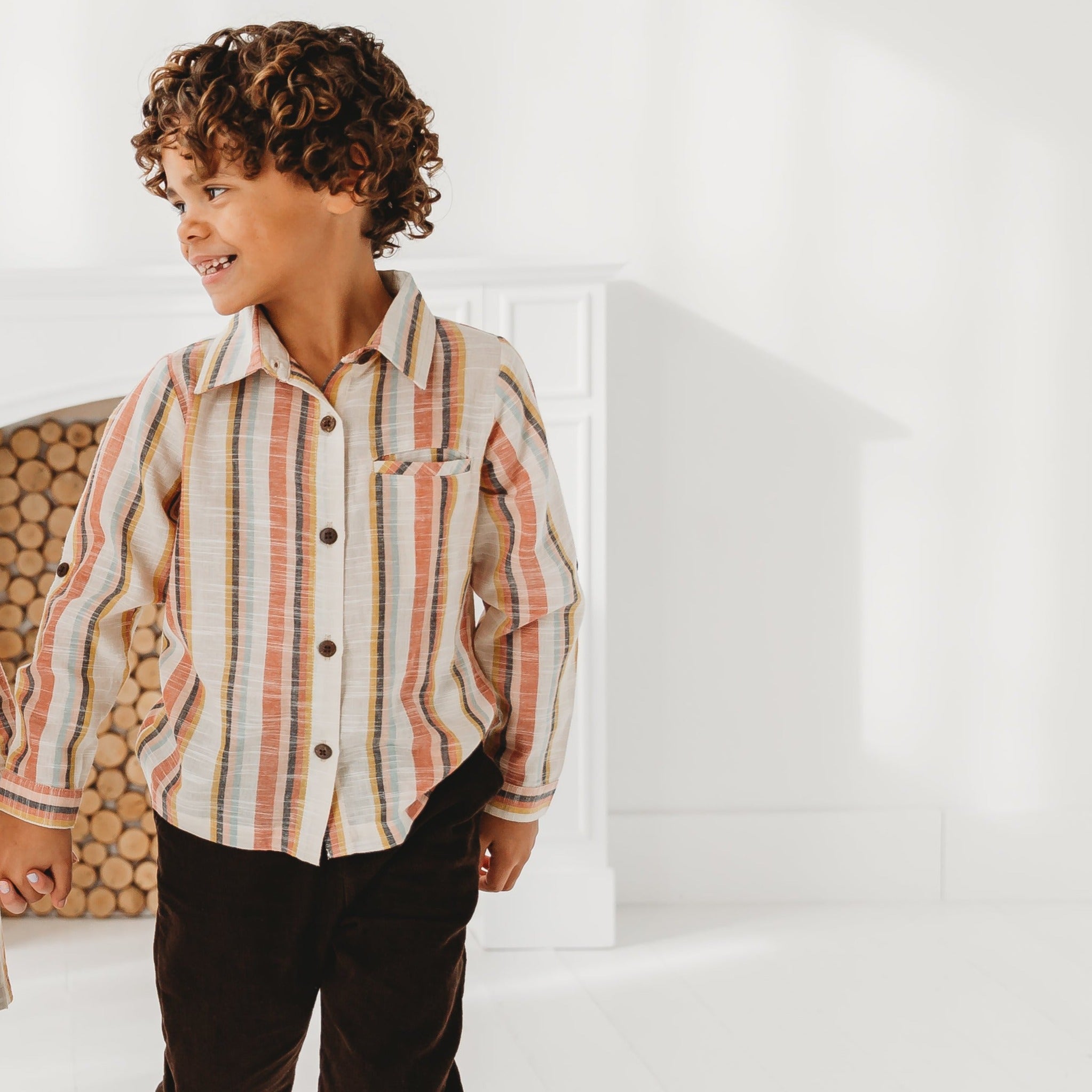 Three Little Tots Boys Stripe Shirt