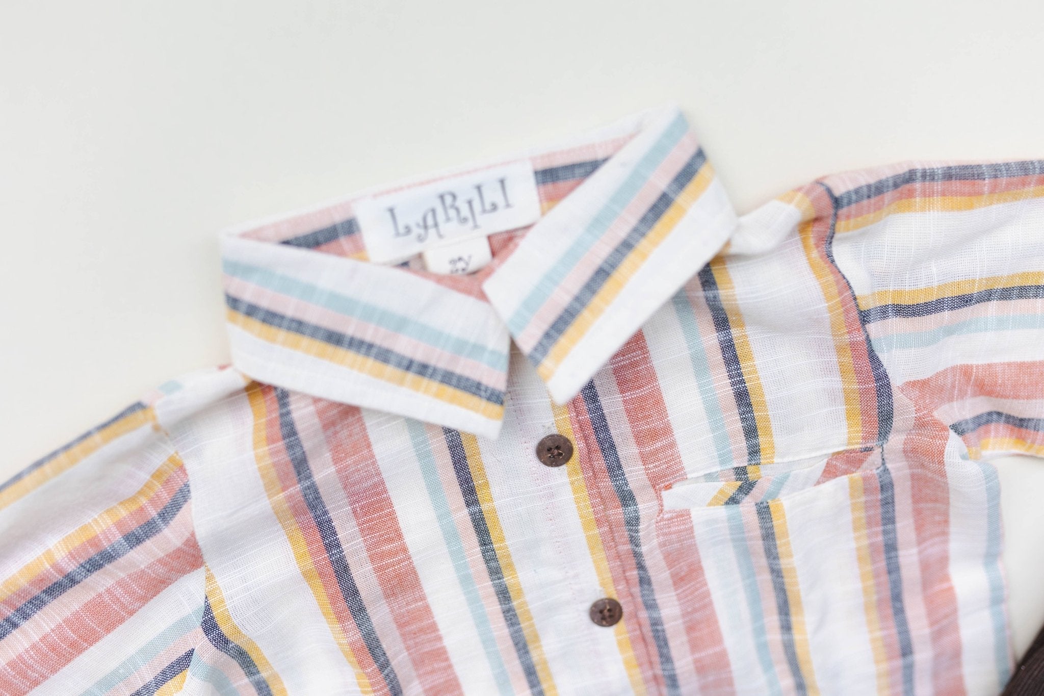 Three Little Tots Boys Stripe Shirt, additional product photo