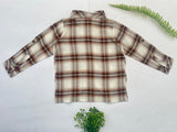 Three Little Tots Brown Plaid Boy's Shirt, extra product detail