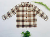 Three Little Tots Brown Plaid Boy's Shirt, additional view
