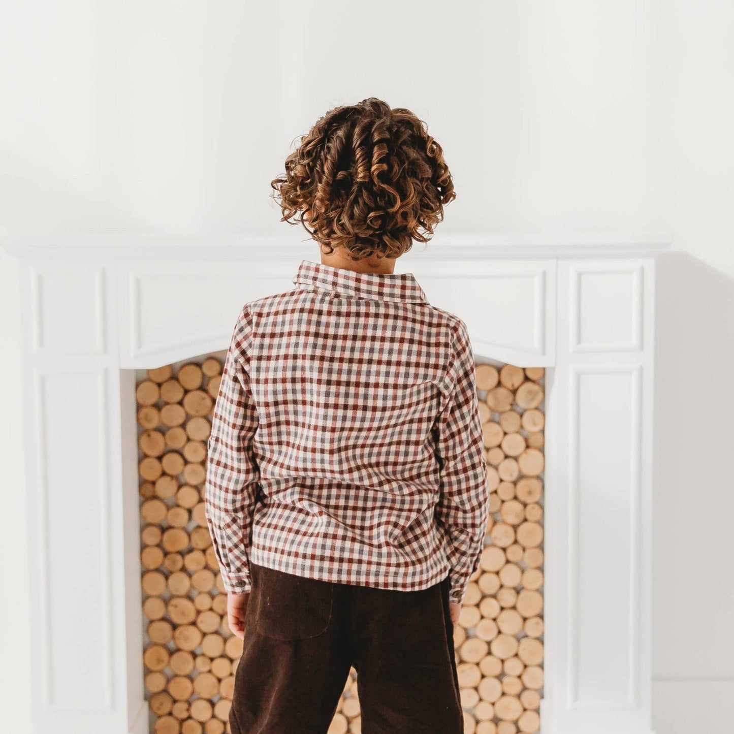 Three Little Tots Brushed Gingham Check Boys Shirt, additional product photo