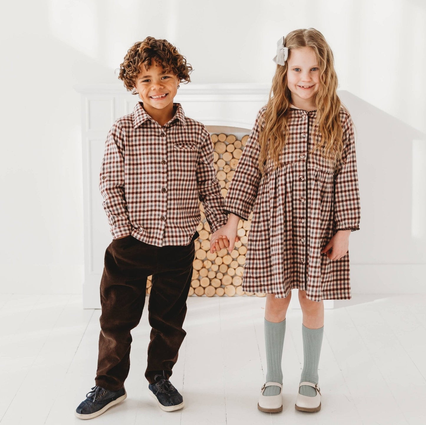Three Little Tots Brushed Gingham Check Boys Shirt, additional view