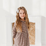 Three Little Tots Brushed Gingham Sailor Collar Dress, alternate angle