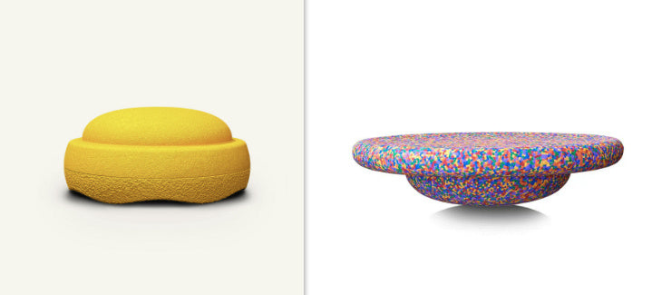 Three Little Tots Round Rainbow Stepping Stone Sensory Toy, in Round Yellowset