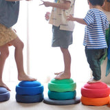 Three Little Tots Rainbow River Crossing Stone Children's Balance Training Puzzle Toy, alternate angle