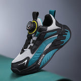 Non-Slip Soft-Soled Running Sneakers With Rotating Buckles For Older And Teenage Kids