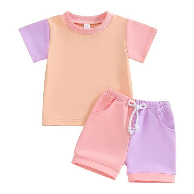 Summer Color Block Top and Bottom Set