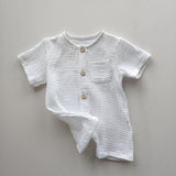 Fashion Casual Infant Summer Short-sleeved Rompers