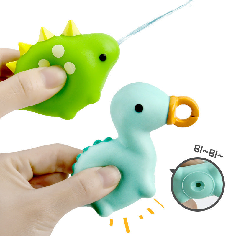 Three Little Tots Bath Toy Dinosaur Fishing Fishing Toy Can Spray Water Pinch Called Fishing Net, additional view