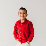 Christmas Carol Red Holiday Boy Shirt