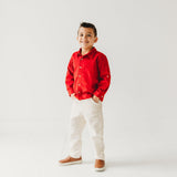 Christmas Carol Red Holiday Boy Shirt