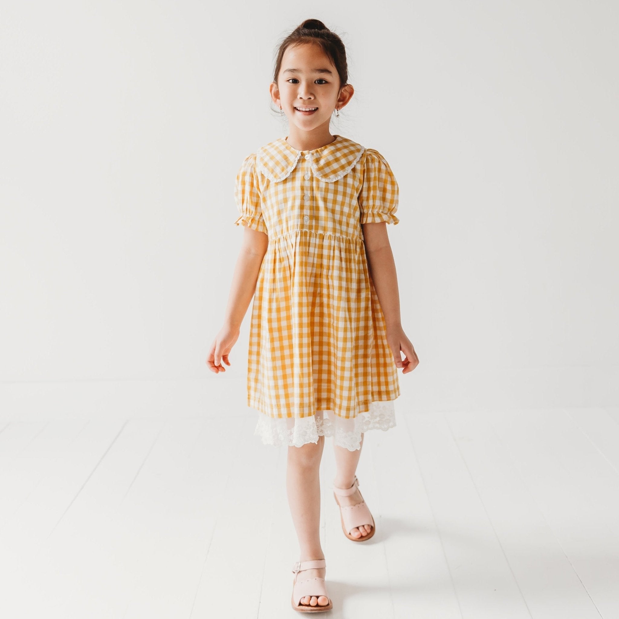 Three Little Tots Citrus Gingham Girls Dorothy Dress