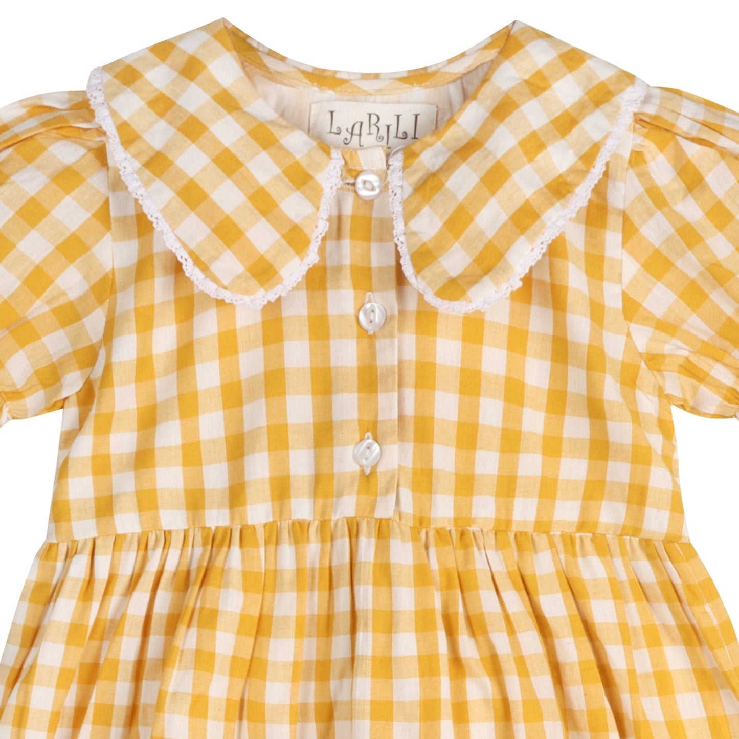 Three Little Tots Citrus Gingham Girls Dorothy Dress, another angle