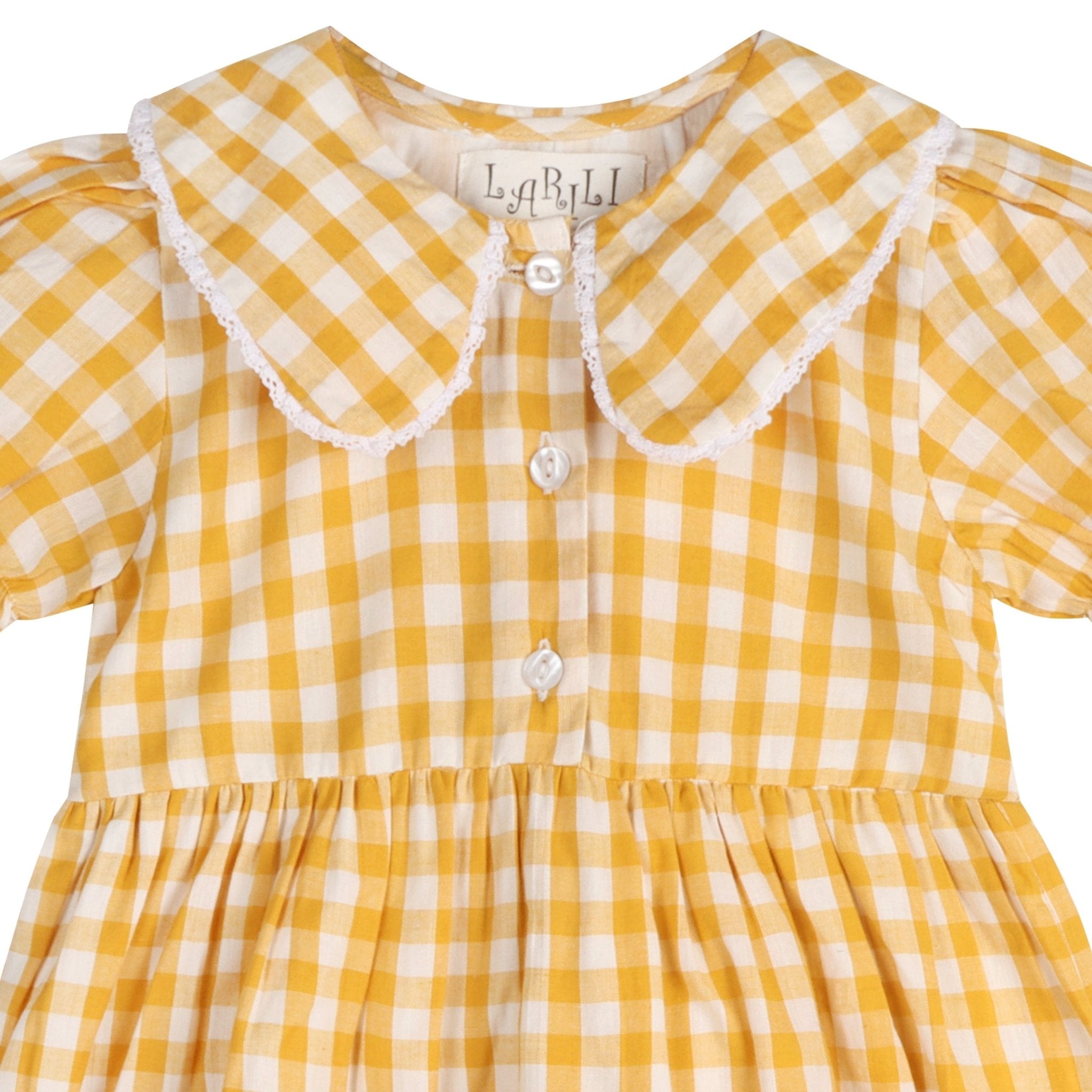 Three Little Tots Citrus Gingham Girls Dorothy Dress, another angle