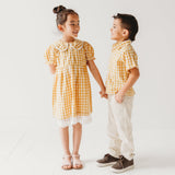 Three Little Tots Citrus Gingham Girls Dorothy Dress, alternate angle