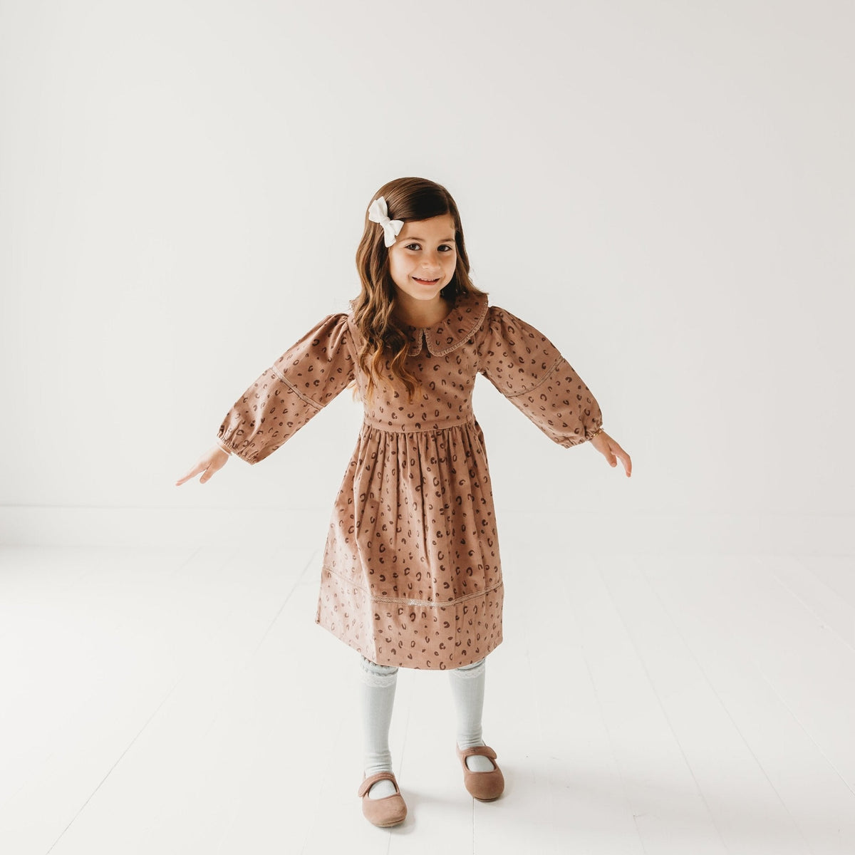 Cord Crush Animal Print Dress | Lavender & Onion Corduroy