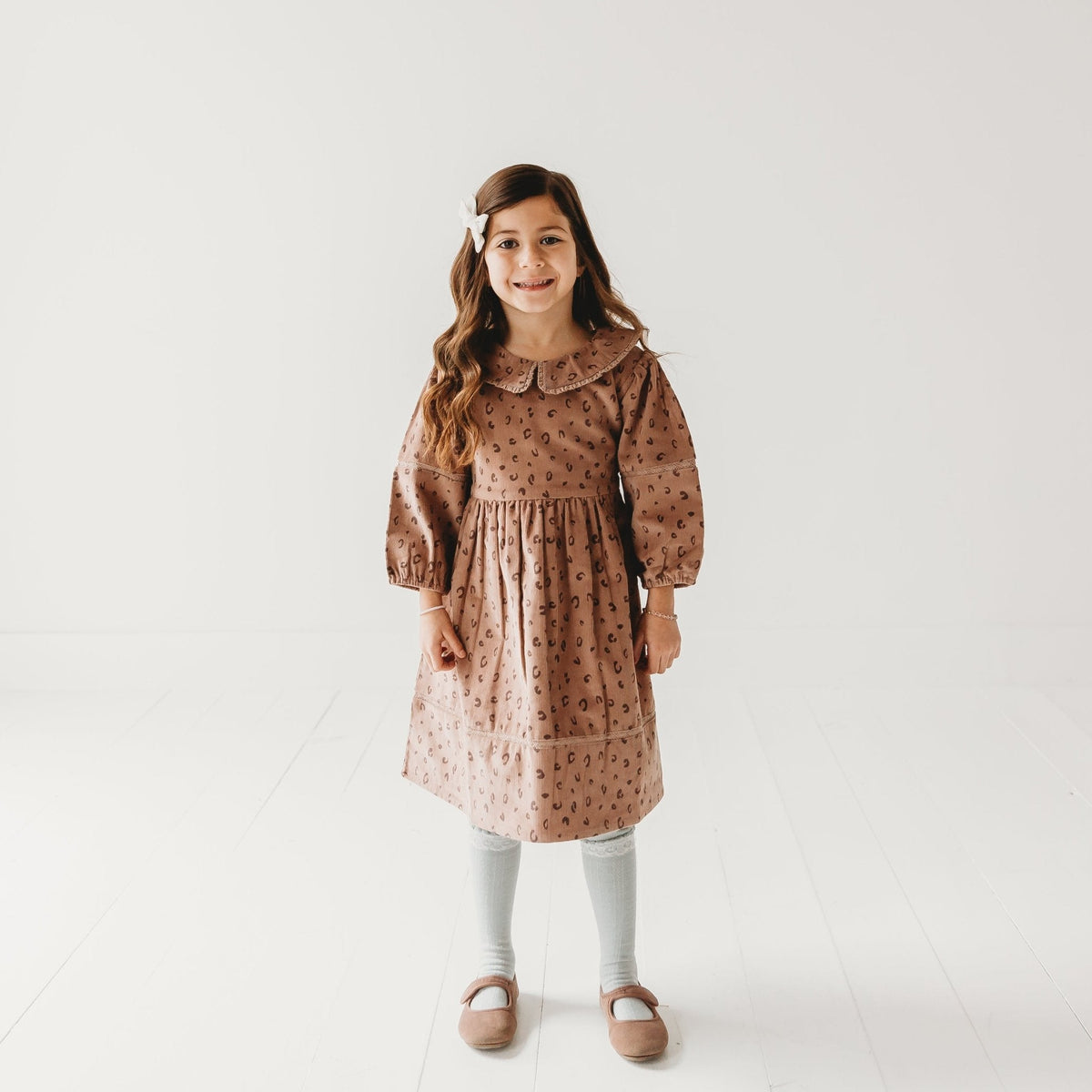 Cord Crush Animal Print Dress | Lavender & Onion Corduroy