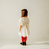 Three Little Tots Cream Lace Christmas Girl's Dress, additional product photo