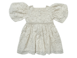 Three Little Tots Cream Lace Christmas Girl's Dress, another angle