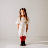 Three Little Tots Cream Lace Christmas Girl's Dress