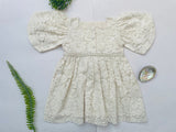 Three Little Tots Cream Lace Christmas Girl's Dress, additional view
