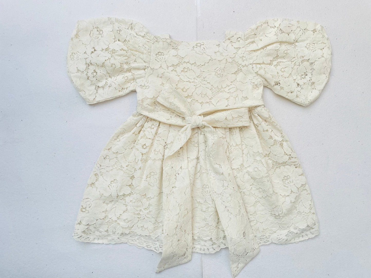 Three Little Tots Cream Lace Christmas Girl's Dress, supplementary photo