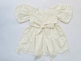 Three Little Tots Cream Lace Christmas Girl's Dress, supplementary photo