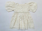 Three Little Tots Cream Lace Christmas Girl's Dress, alternate angle