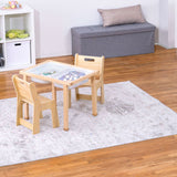 Three Little Tots Cordia Wooden Kids Activity Table and Chair Set Montessori-Inspired Desk for Play , additional view