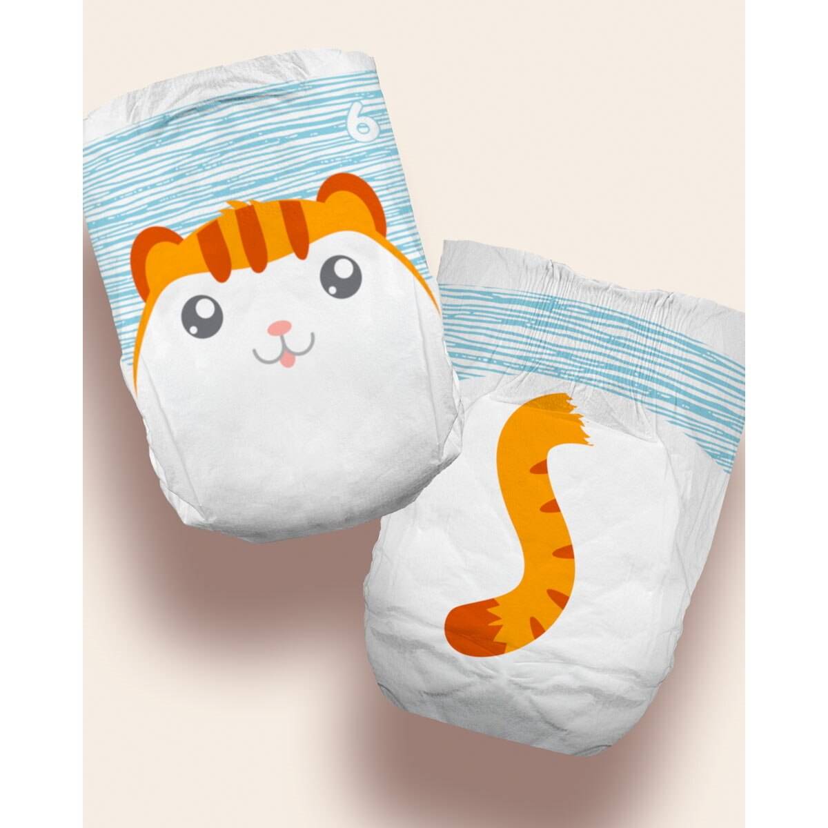 Cuties Complete Care Baby Diapers, Size 6