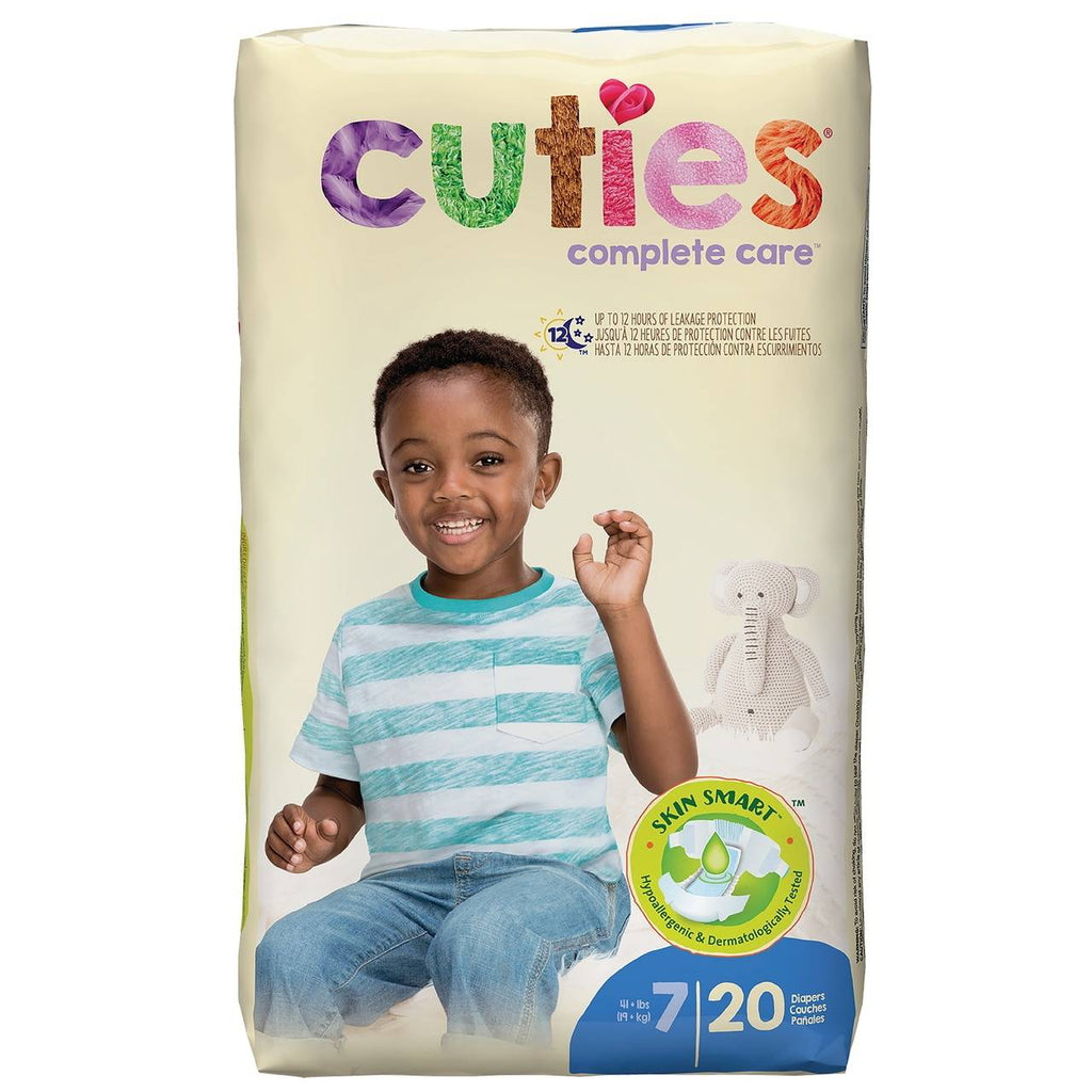 Cuties Complete Care Baby Diapers, Size 7