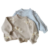 Three Little Tots Girl's Sweater Fashion Children's Bow Knitwear, extra product detail