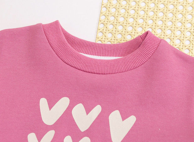 Cute And Casual Pullover Hooded Shirt For Children - Children's Heart-shaped Collar Sweatshirt