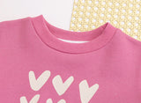Cute And Casual Pullover Hooded Shirt For Children - Children's Heart-shaped Collar Sweatshirt