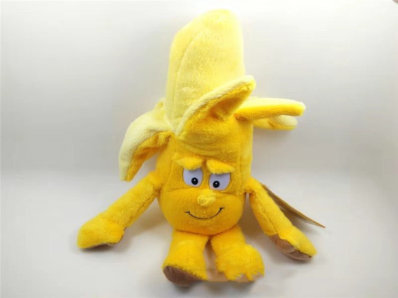 Three Little Tots Vegetables and Fruits Pumpkin and Watermelon Plush Toys, in Banana