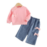 Bow Perfect Sweater and Matching Jeans Set