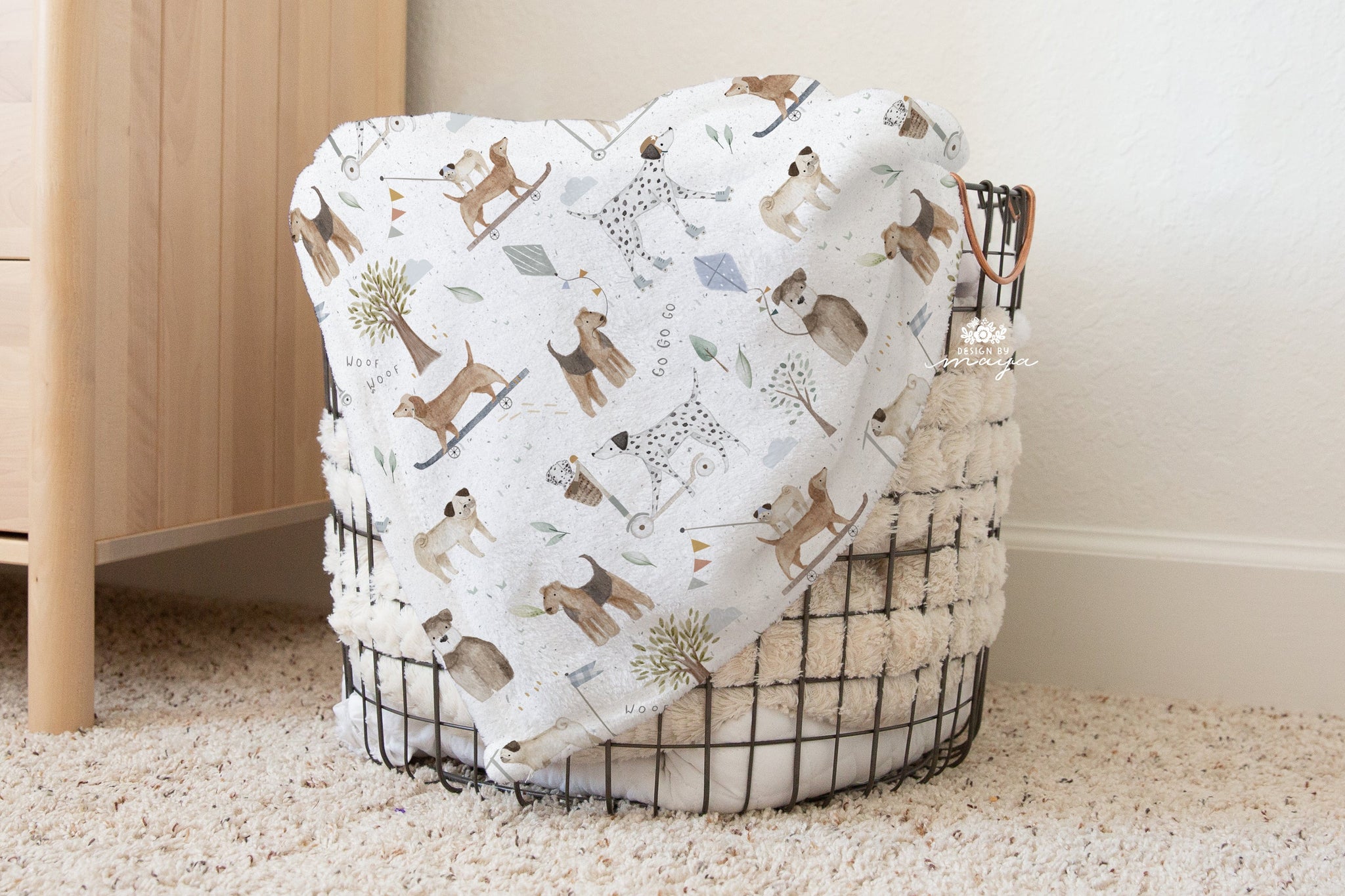 Baby Animals Ocean Life - Vintage Baby Blanket