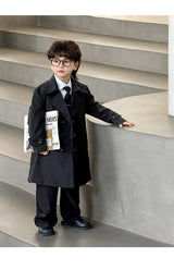 Three Little Tots Children's Long British Coat Trendy Cool, additional product photo