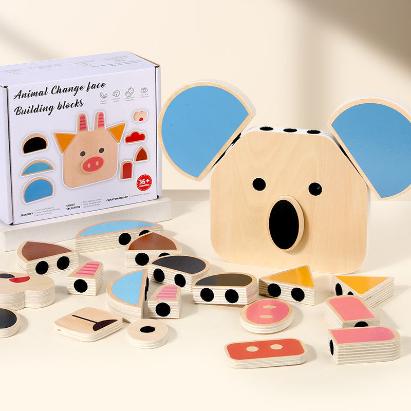 Three Little Tots Face-changing Cube Building Blocks Puzzle Children's Thinking Puzzle Training Toys, additional product phot