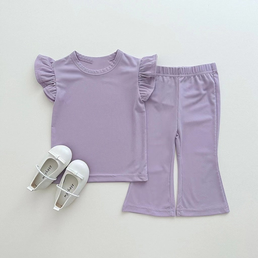 Three Little Tots Girls' Simple Cute Wild Suit Fashion, additional product photo