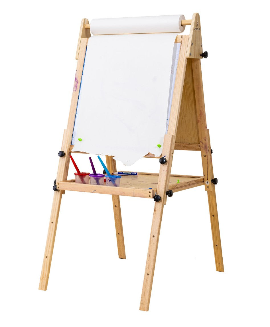 Three Little Tots Foldable Kids Easel 3 Adjustable Heights Art Station for Drawing and Painting, second additional photo