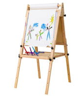 Three Little Tots Foldable Kids Easel 3 Adjustable Heights Art Station for Drawing and Painting, third additional photo