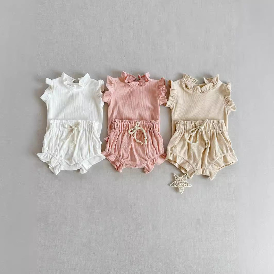 Little Girl Frilly Top and Bottom Set